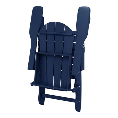 Polytrends Laguna Weather Resistant Outdoor Patio Folding Adirondack Chairs (Set of 4)