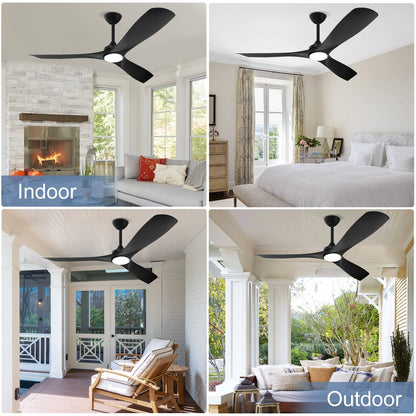 Remote Ceiling Fan with Lights Flush Mount