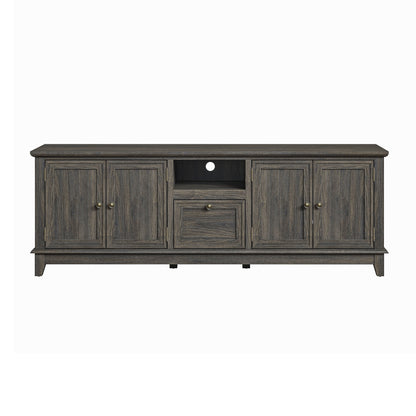 Rustic 72-Inch TV Stand with Adjustable Shelves, Hidden Storage - 72 in Width