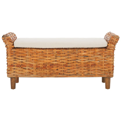 SAFAVIEH Danna Brown Bench - 43.9 x 14.8 x 21.1 - 44W x 15D x 21H