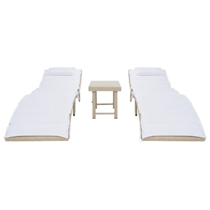 SAFAVIEH Outdoor Blaguna 3-Piece Sun Lounger Set - 83Wx20Dx24H