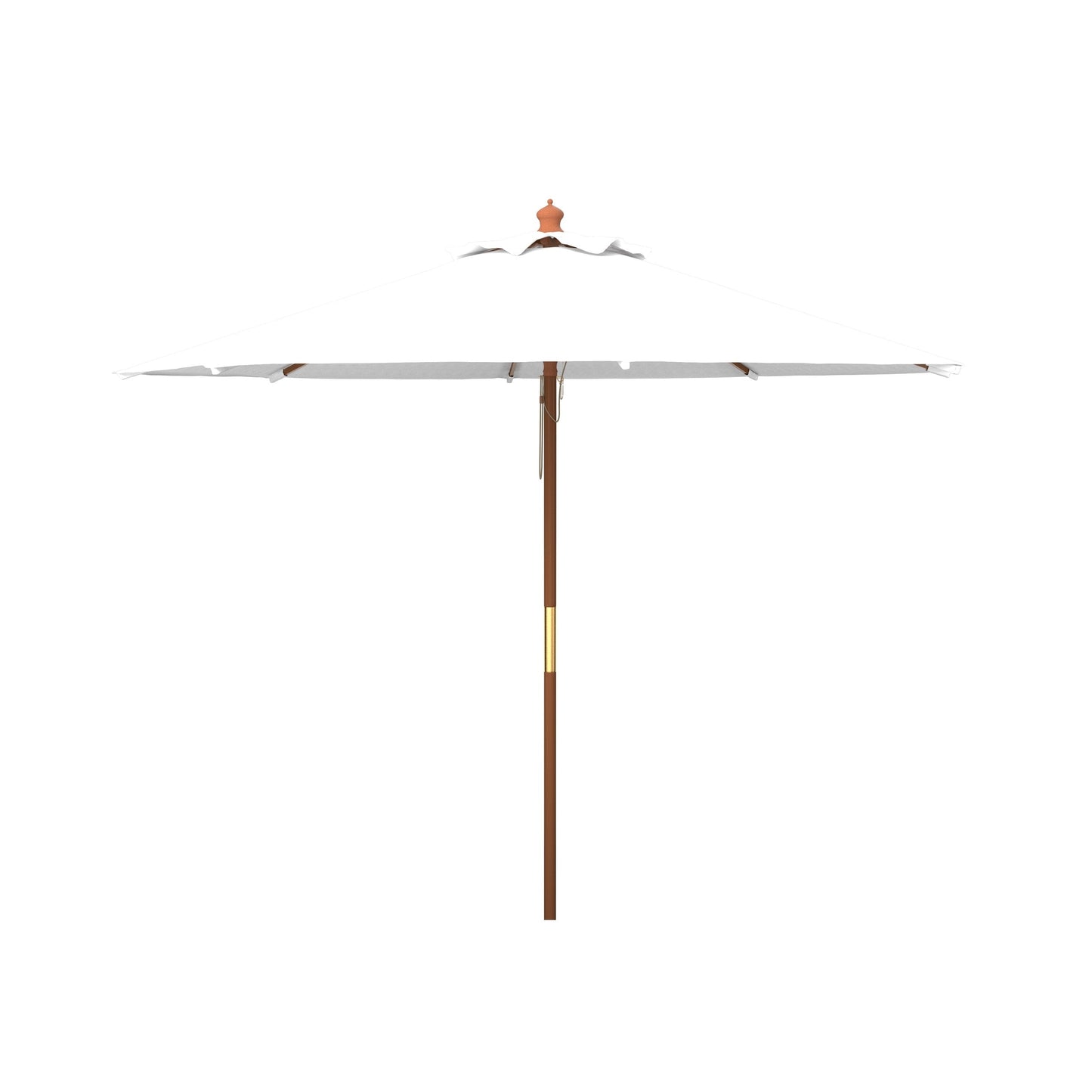 SAFAVIEH Outdoor Glauca 11-Foot Wooden Pulley Market Umbrella