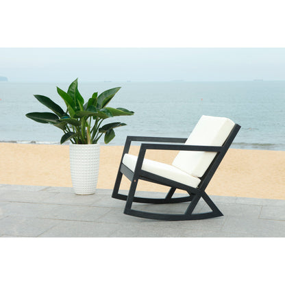 SAFAVIEH Outdoor Makaila Rocking Chair with Cushion - 26W x 31D x 38H