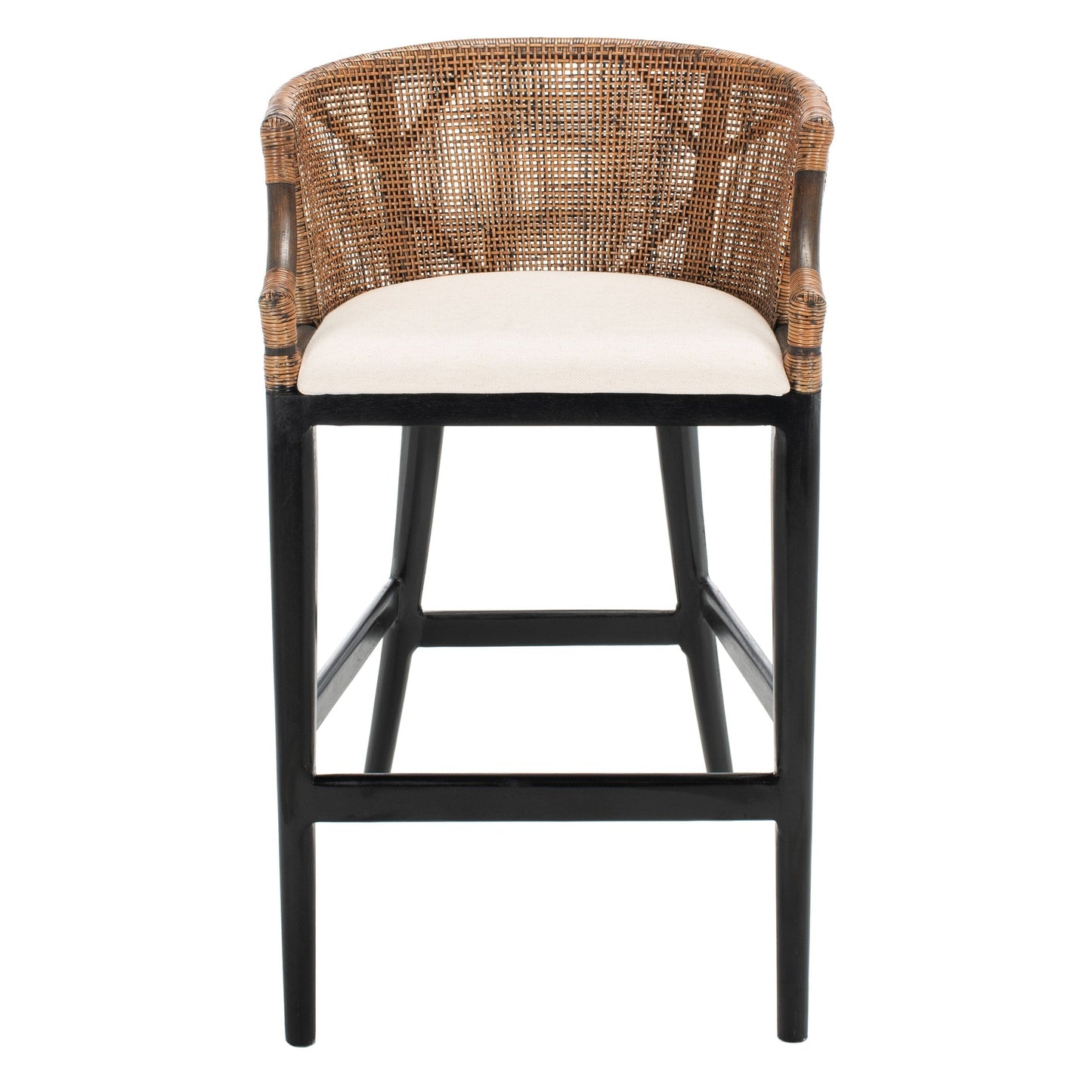 SAFAVIEH Virona Rattan 30-inch Bar Stool - 22.3 W x 20.5 L x 39 H - 22Wx21Dx39H