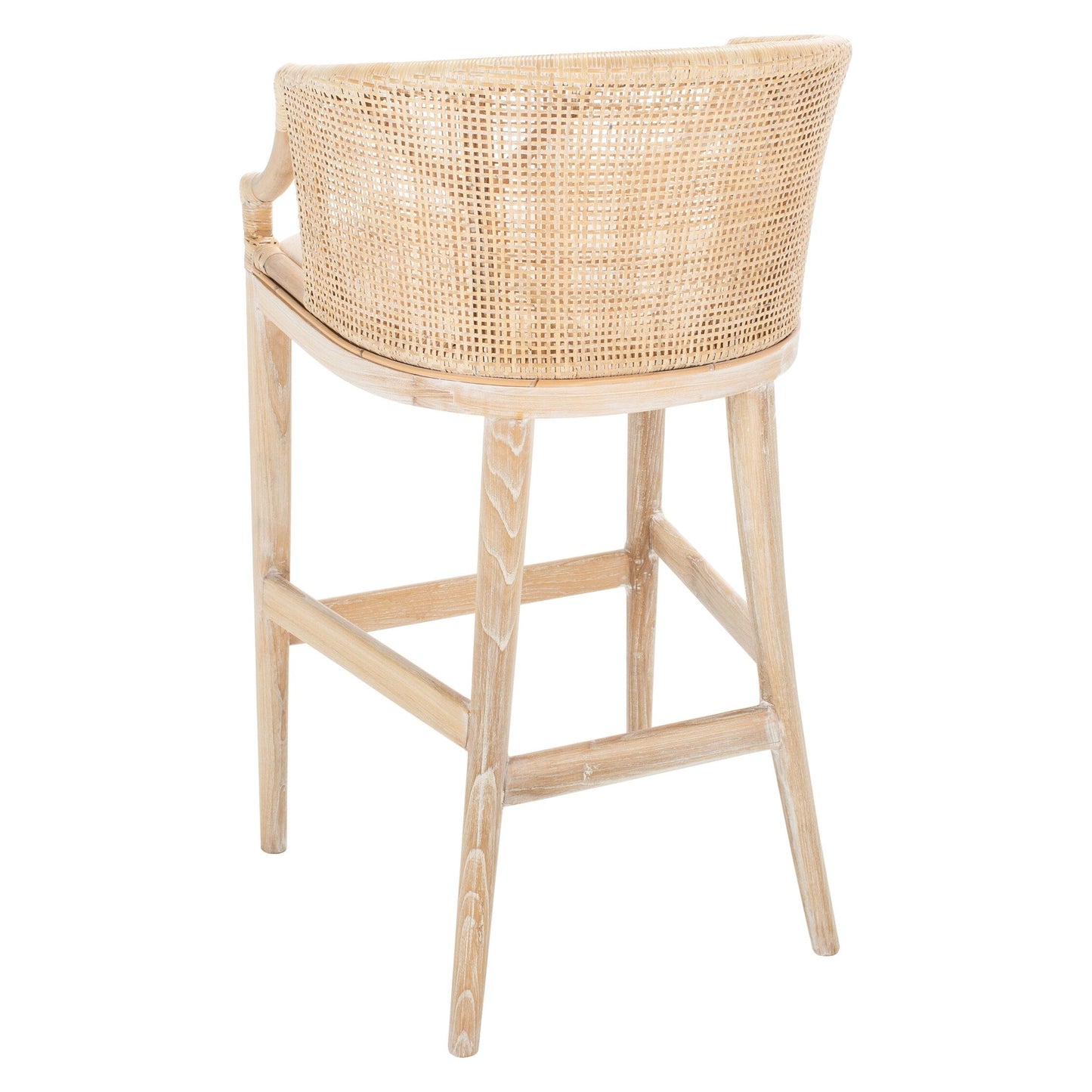 SAFAVIEH Virona Rattan 30-inch Bar Stool - 22.3 W x 20.5 L x 39 H - 22Wx21Dx39H
