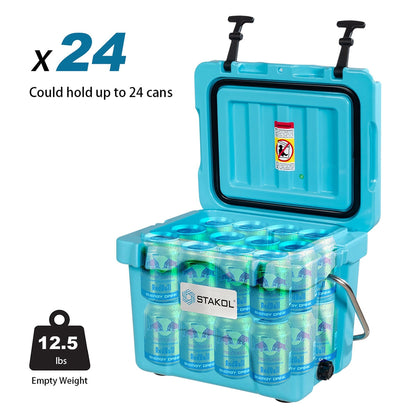 SKTAKOL 16 Quart Cooler Portable Ice Chest Leak-Proof 24 Cans Ice - See Details