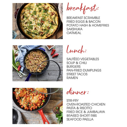 STAUB Cast Iron 2.9-qt Daily Pan with Glass Lid