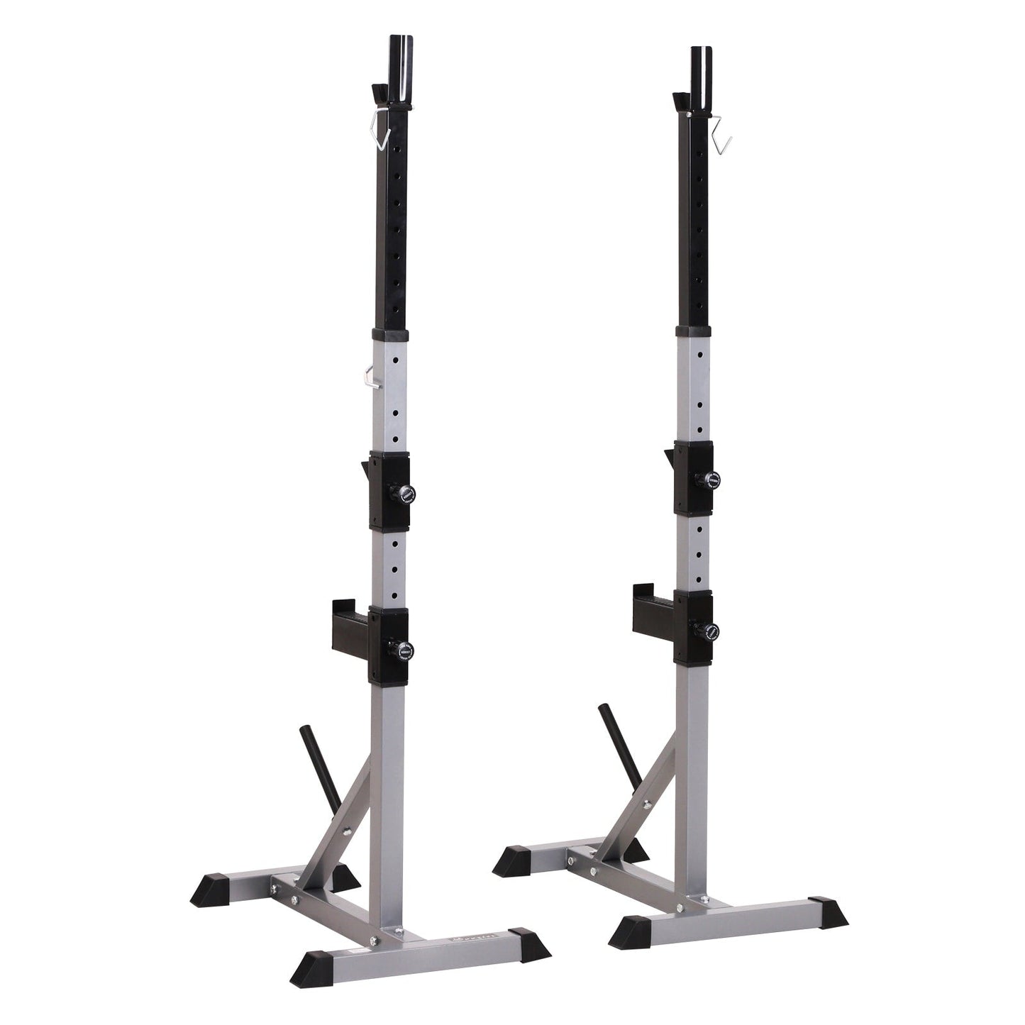 Soozier Steel 2-piece Height Adjustable Barbell Squat Rack/Bench Press - N/A
