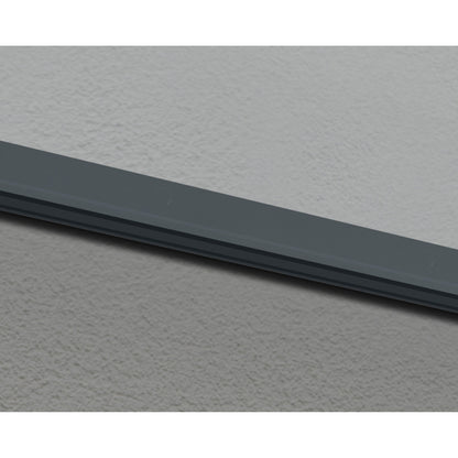 Sophia 3 ft. Grey Clear Door and Window Awning