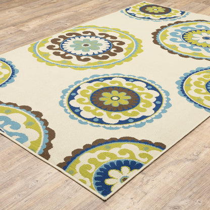 Vista Home Catalina Floral Medallions Indoor/ Outdoor Area Rug--