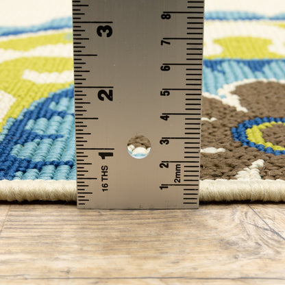 Vista Home Catalina Floral Medallions Indoor/ Outdoor Area Rug--