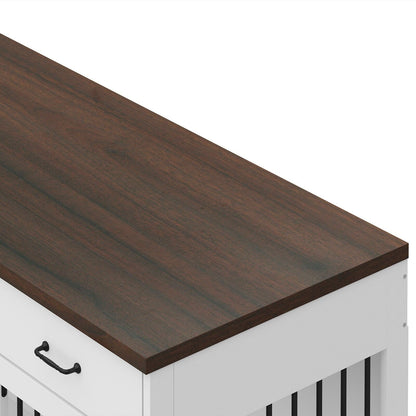 Stylish Wooden Dog Crate Furniture with Storage, 3 Drawers