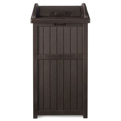 Suncast 30 Gallon Hideaway Trash Waste Bins for Outdoor, Cyberspace