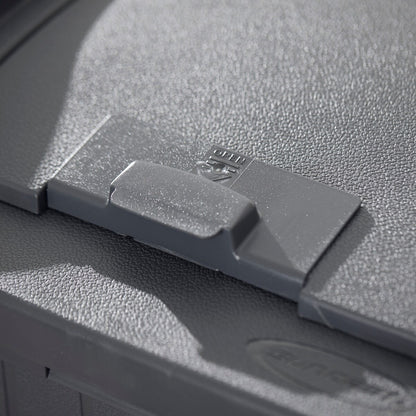 Suncast 30 Gallon Hideaway Trash Waste Bins for Outdoor, Cyberspace