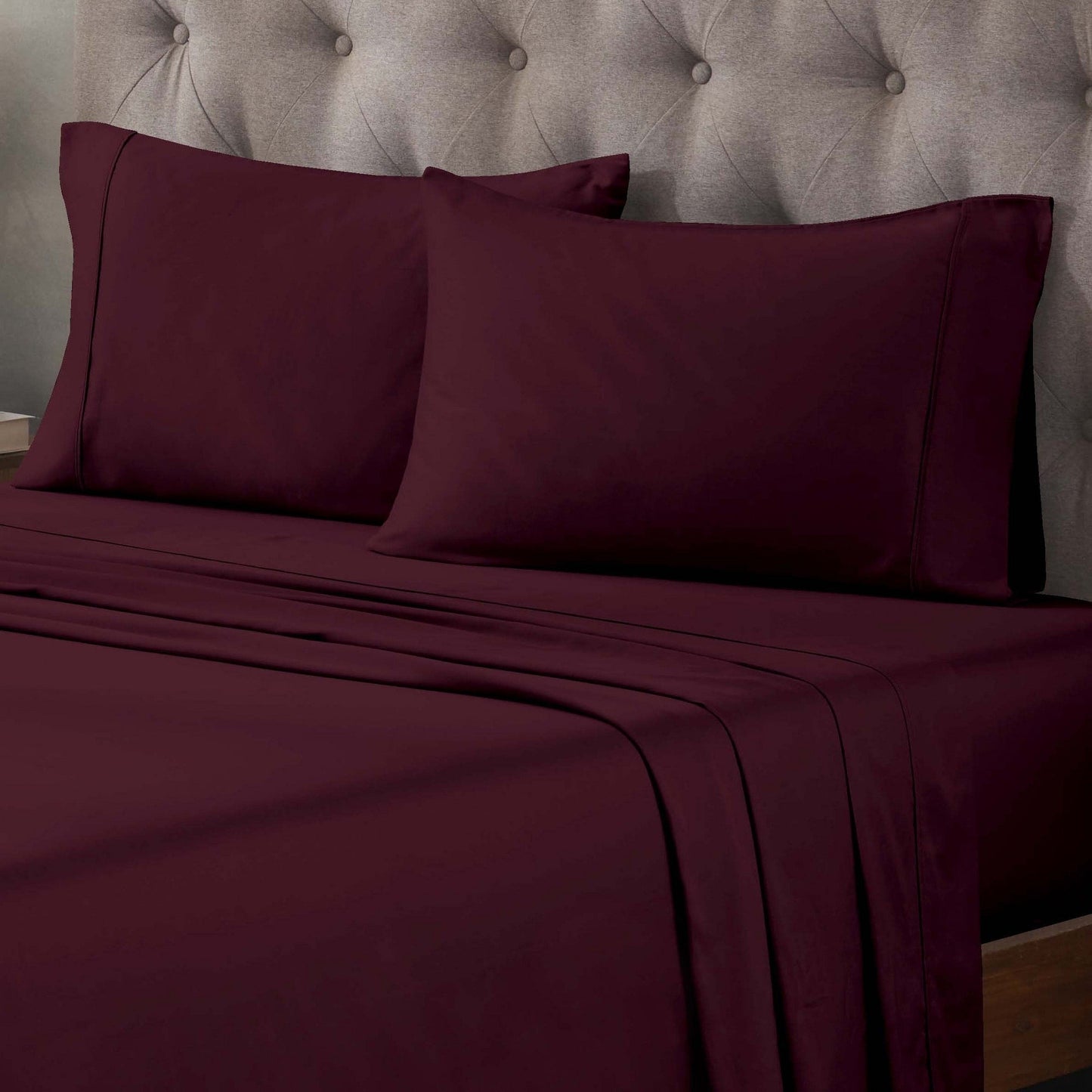 Superior Egyptian Cotton 400 Thread Count Solid Deep Pocket Bed Sheet Set