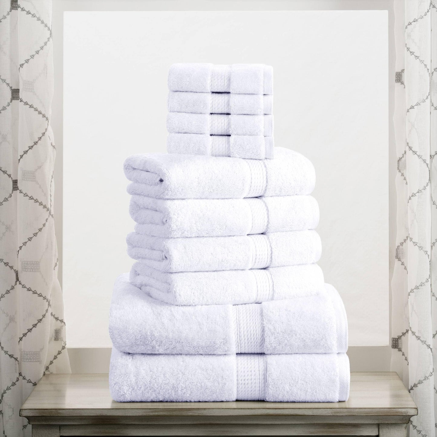 Superior Egyptian Cotton Pile Heavyweight 10-Piece Towel Set