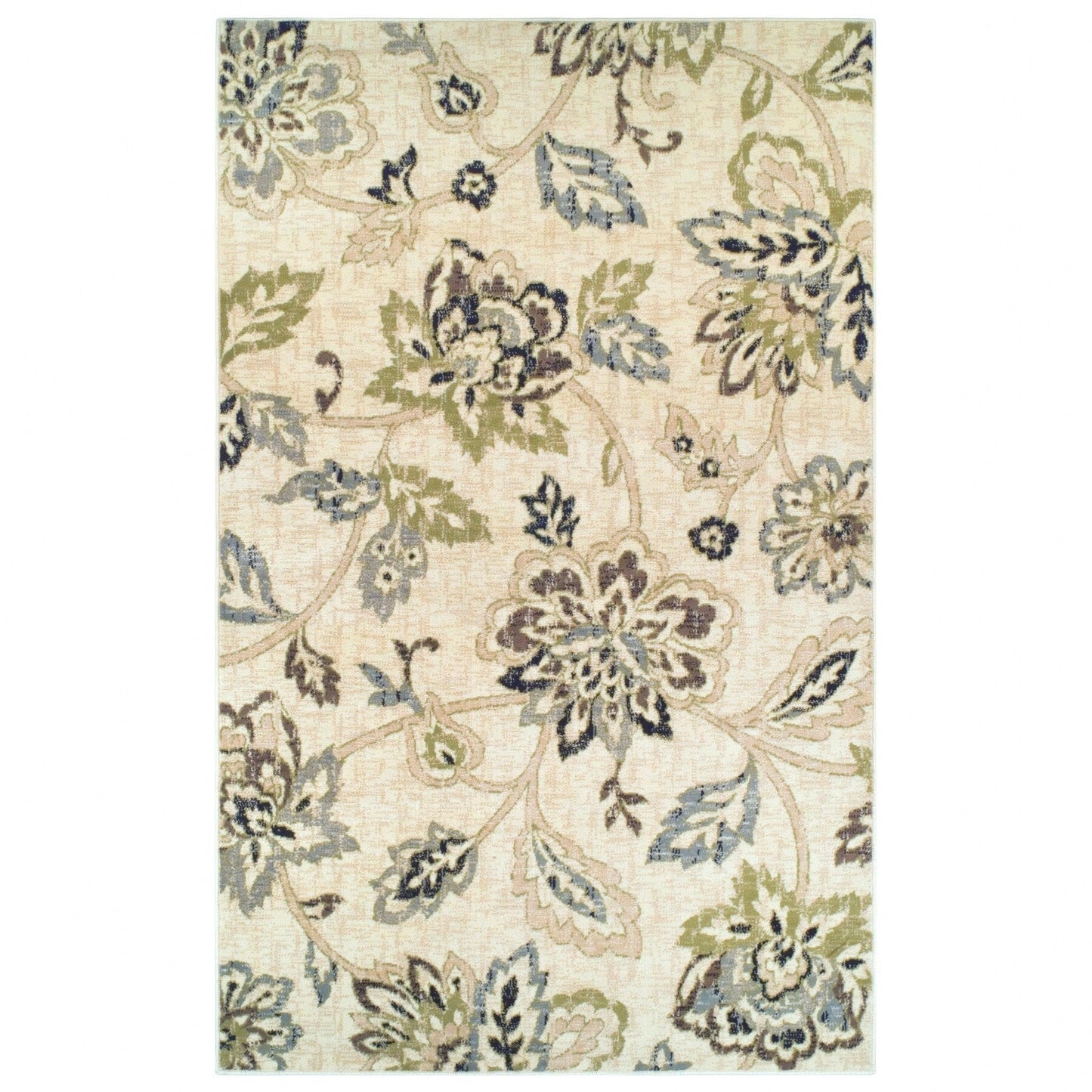 Superior Jacobean Farmhouse Floral Indoor Area Rug