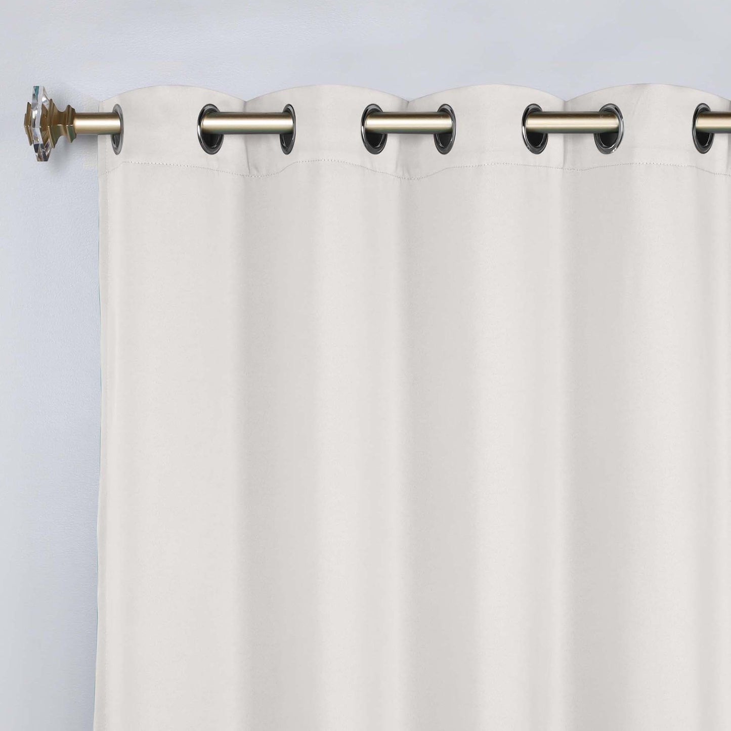 Superior Modern Solid Washable Room Darkening Blackout Curtains, Set of 2 Panels