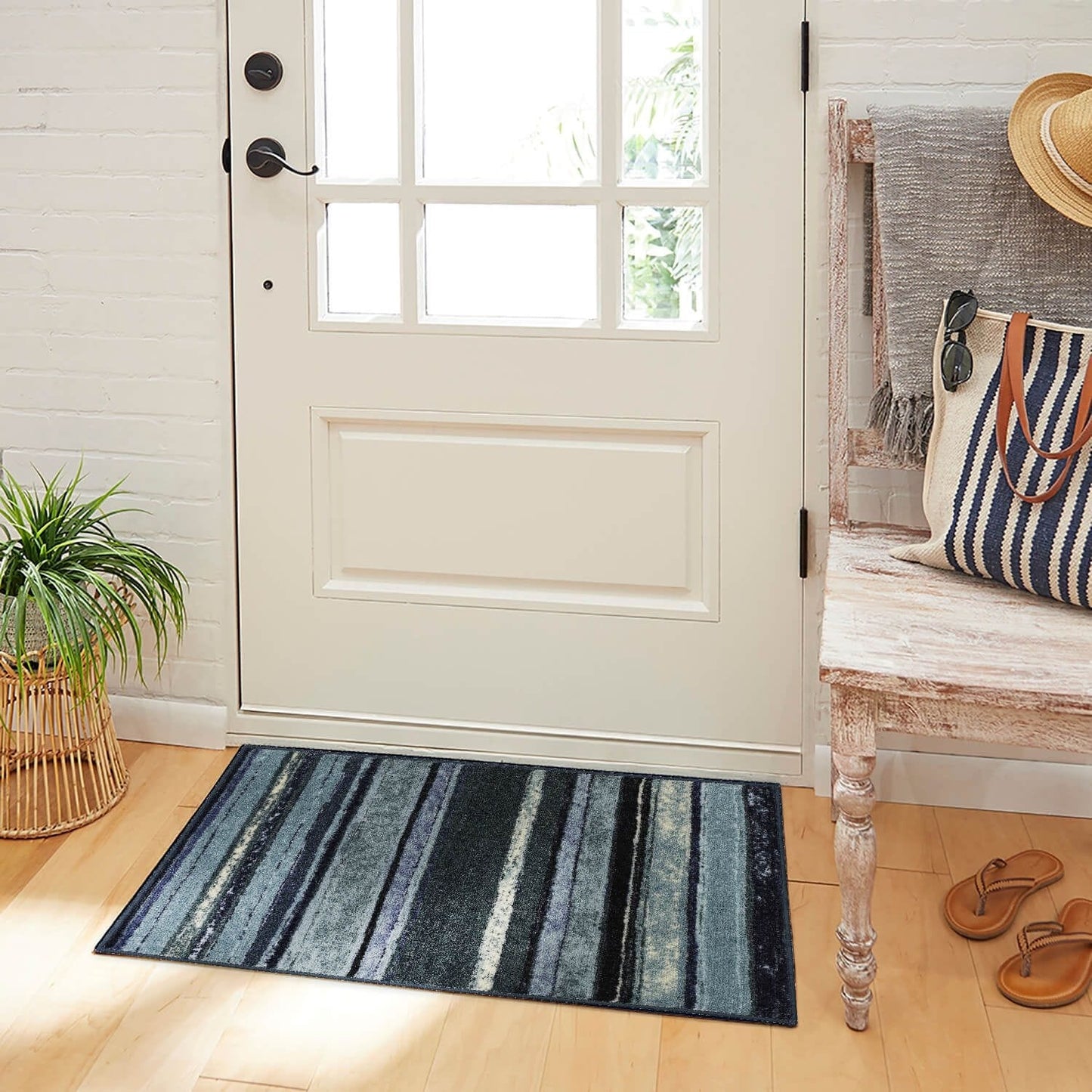The Curated Nomad Sultan Multicolor Striped Boho Area Rug