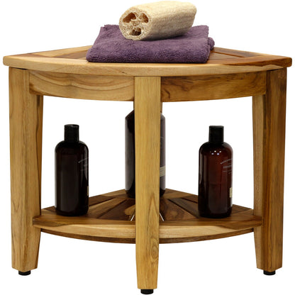 The Original Kai Corner Teak Shower Bench