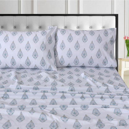 Tribeca Living Organic Cotton 400 Thread Count Percale Extra Deep Pocket Sheet Set