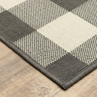 Vista Home Malta Gingham Check Indoor/Outdoor Area Rug