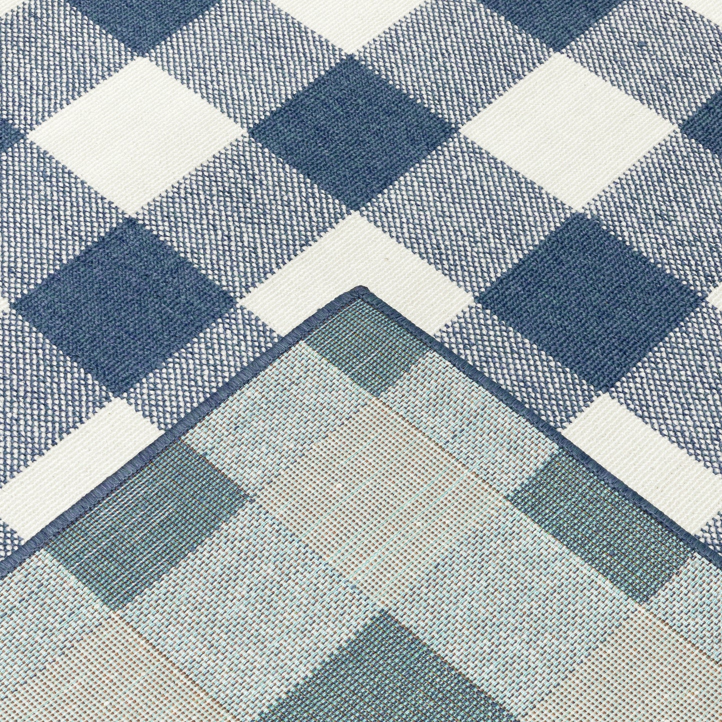 Vista Home Malta Gingham Check Indoor/Outdoor Area Rug