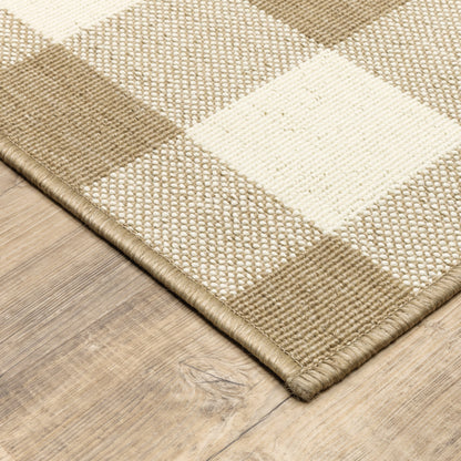 Vista Home Malta Gingham Check Indoor/Outdoor Area Rug