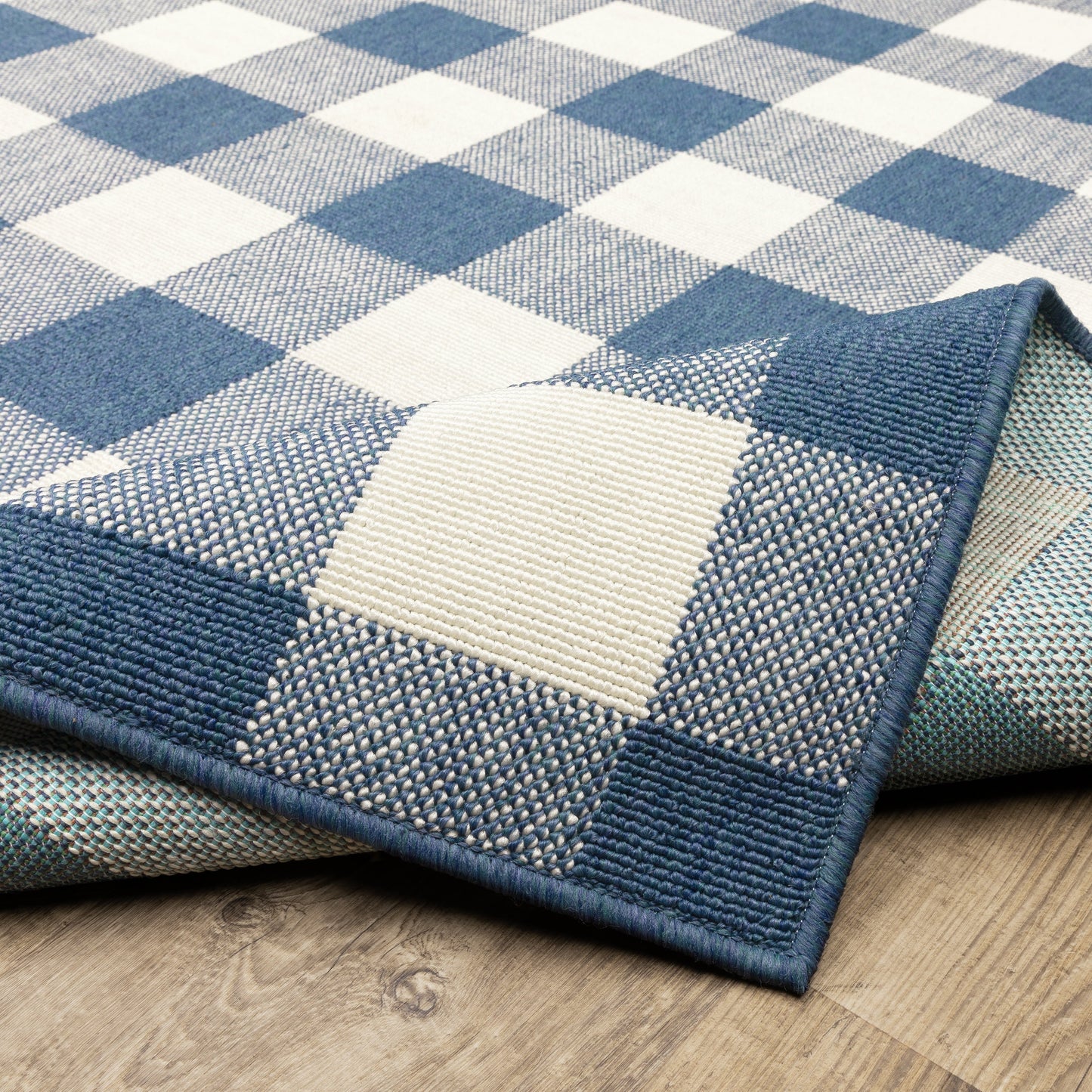 Vista Home Malta Gingham Check Indoor/Outdoor Area Rug