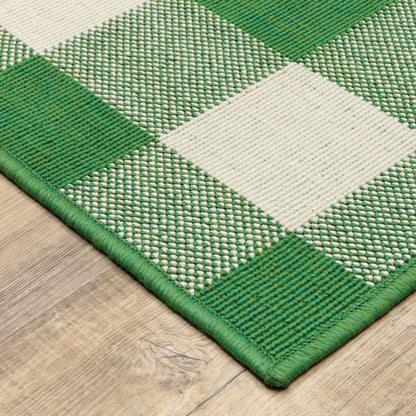 Vista Home Malta Gingham Check Indoor/Outdoor Area Rug