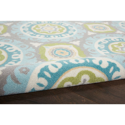 Waverly Sun N' Shade Indoor Outdoor Boho Medallion Area Rug