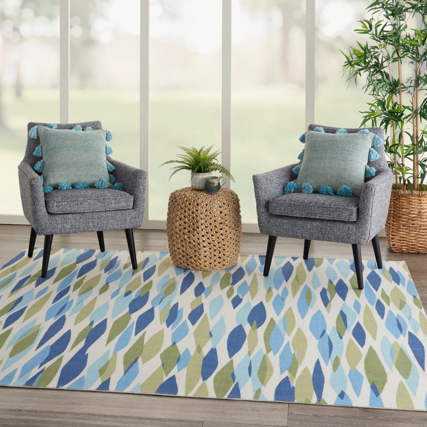 Waverly Sun N' Shade Modern Abstract Indoor Outdoor Area Rug