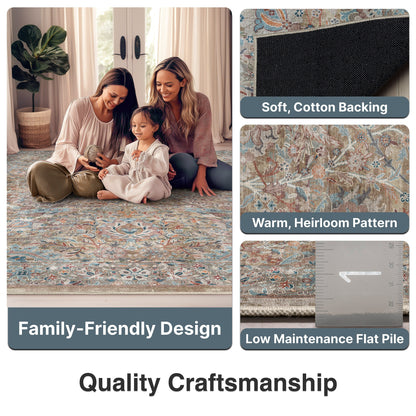 Well Woven Asha Vintage Emilia Flat-Weave Area Rug