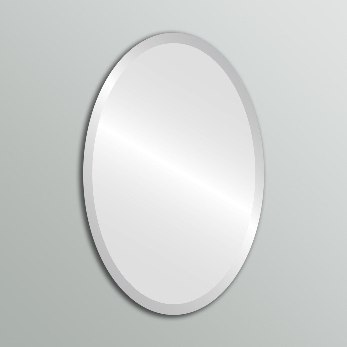 Wells Oval Frameless Beveled Mirror