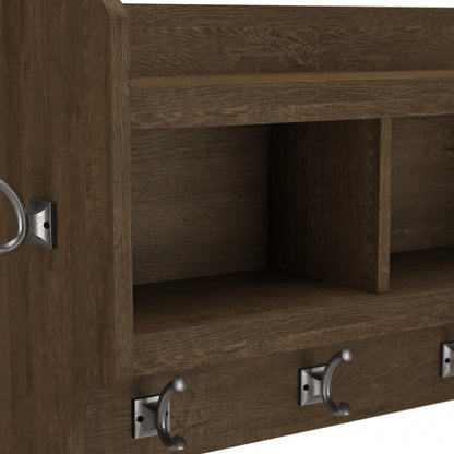 Woodland 40W Wall Mounted Coat Rack with Shelf by Bush Furniture