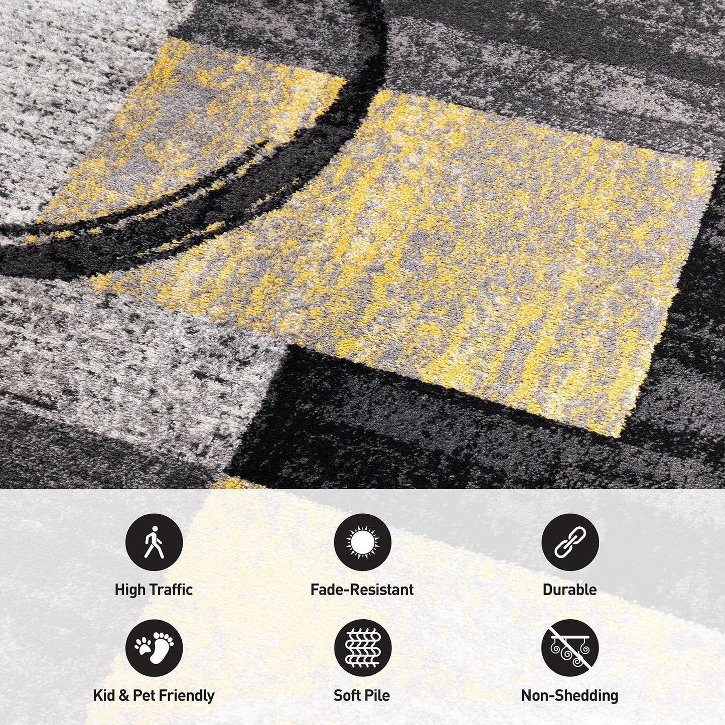 World Rug Gallery Abstract Polypropylene Machine-Made Circle Area Rug