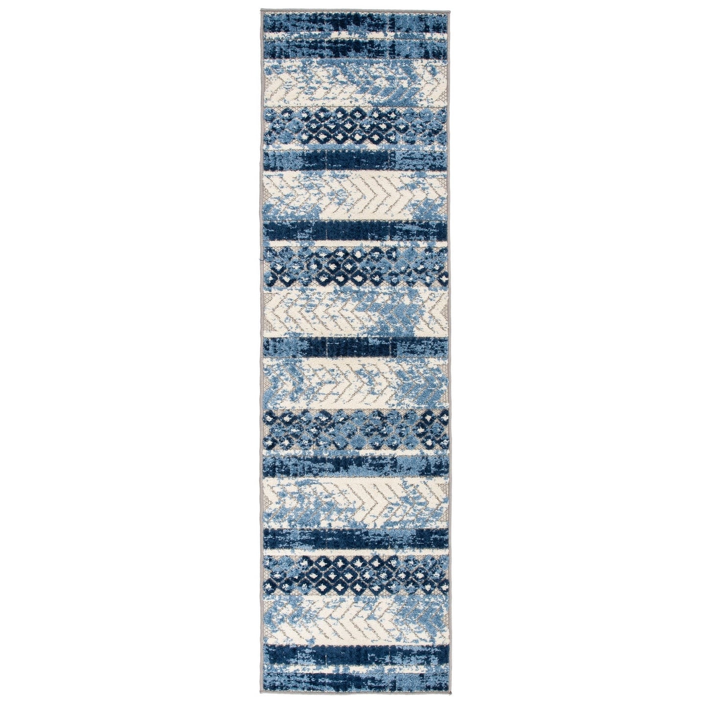 World Rug Gallery Distressed Geometric Indoor/Outdoor Area Rug