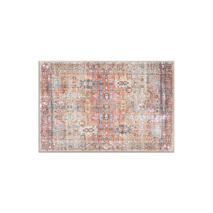 World Rug Gallery Transitional Distressed Machine Washable Non Slip Area Rug
