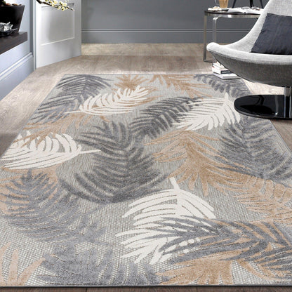 World Rug Gallery Tropical Floral Modern Indoor/Outdoor Area Rug