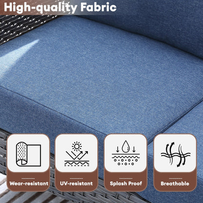 XIZZI 4-piece Outdoor Patio Furniture Conversation Set with Table