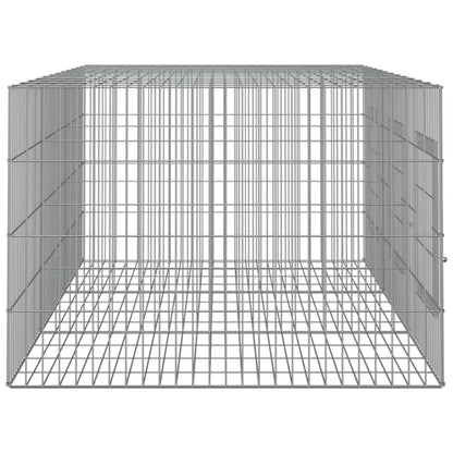 vidaXL 3-Panel Rabbit Cage Animal Hutch Playpen Enclosure Galvanized Iron